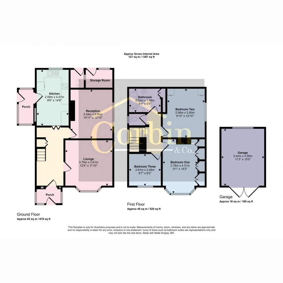 Floorplan for Headswell Crescent, Bournemouth, BH10 6