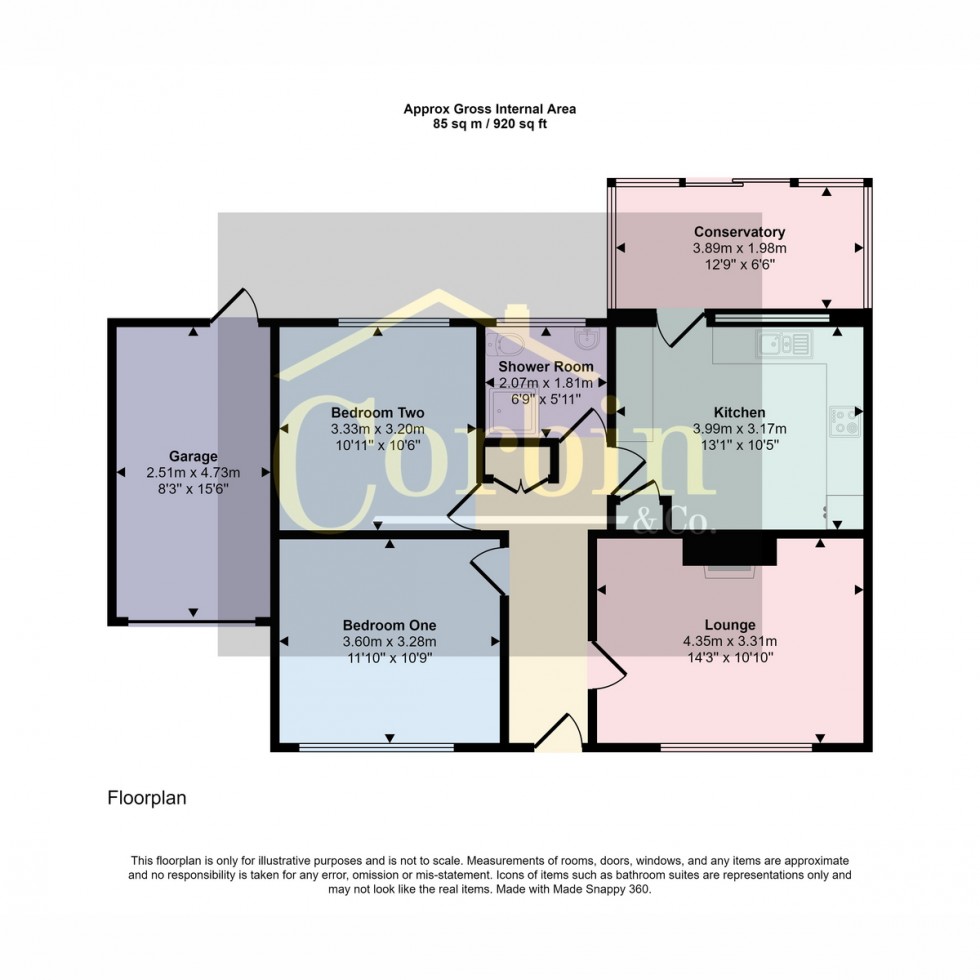 Floorplan for Fernheath Close, Bournemouth, BH11 8