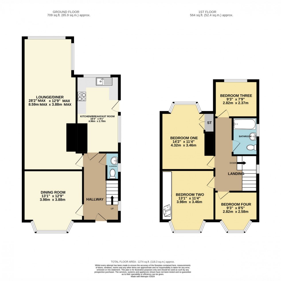 Floorplan for Ferncroft Road, Bournemouth, BH10 6