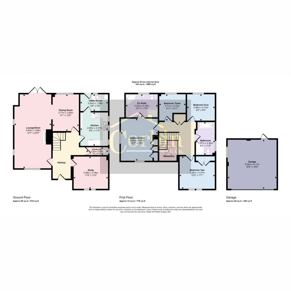 Floorplan for Silverwood Close, Wimborne, BH21 1