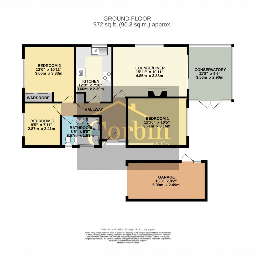 Floorplan for Millhams Close, Bournemouth, BH10 7