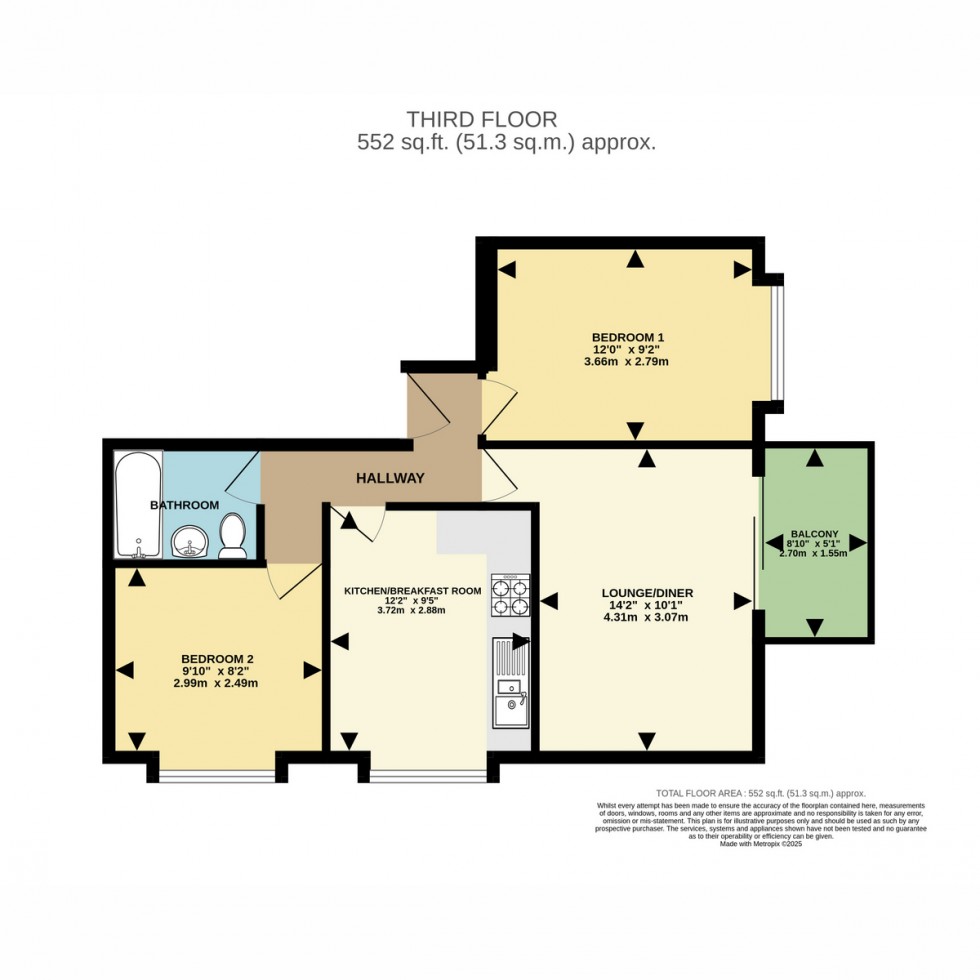 Floorplan for Park Lodge, Bournemouth, BH5 1