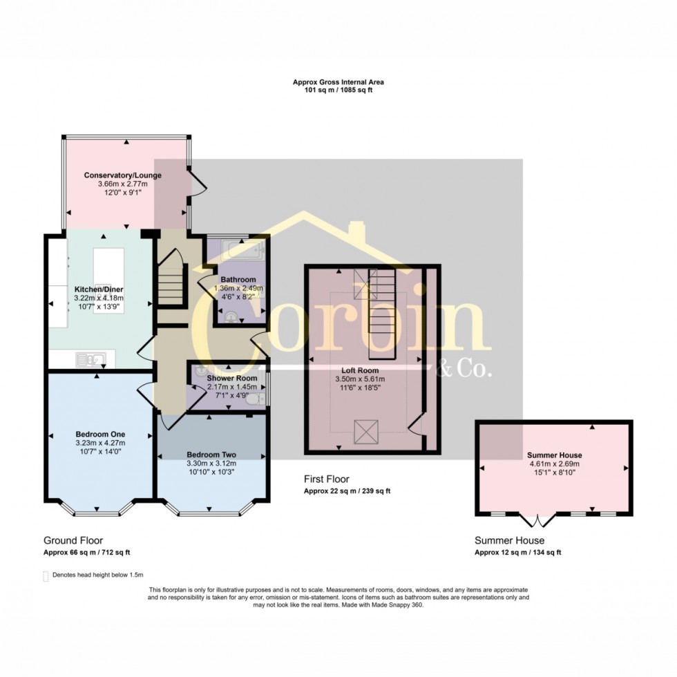 Floorplan for Headswell Crescent, Bournemouth, BH10 6