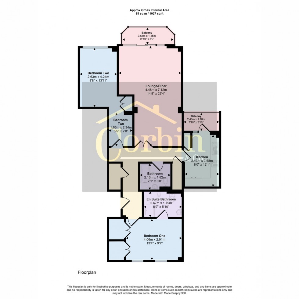 Floorplan for Keverstone Court, Bournemouth, BH1 3