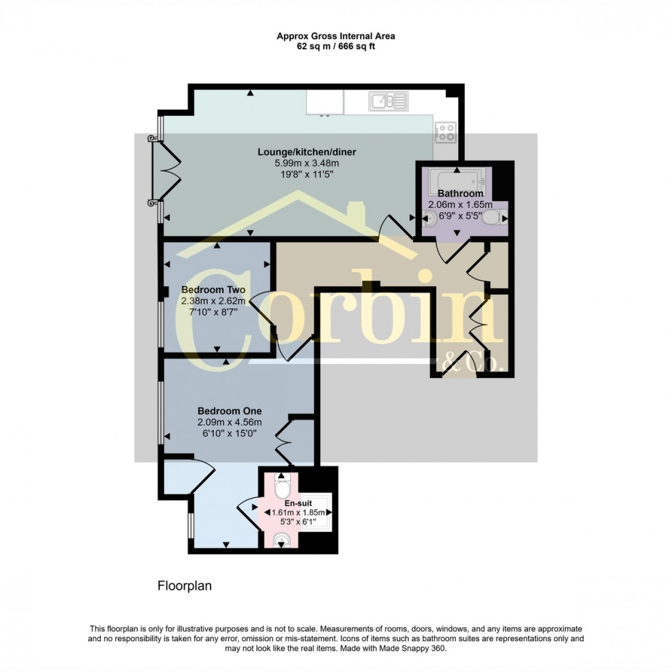 Floorplan for Sea Road, Bournemouth, BH5 1