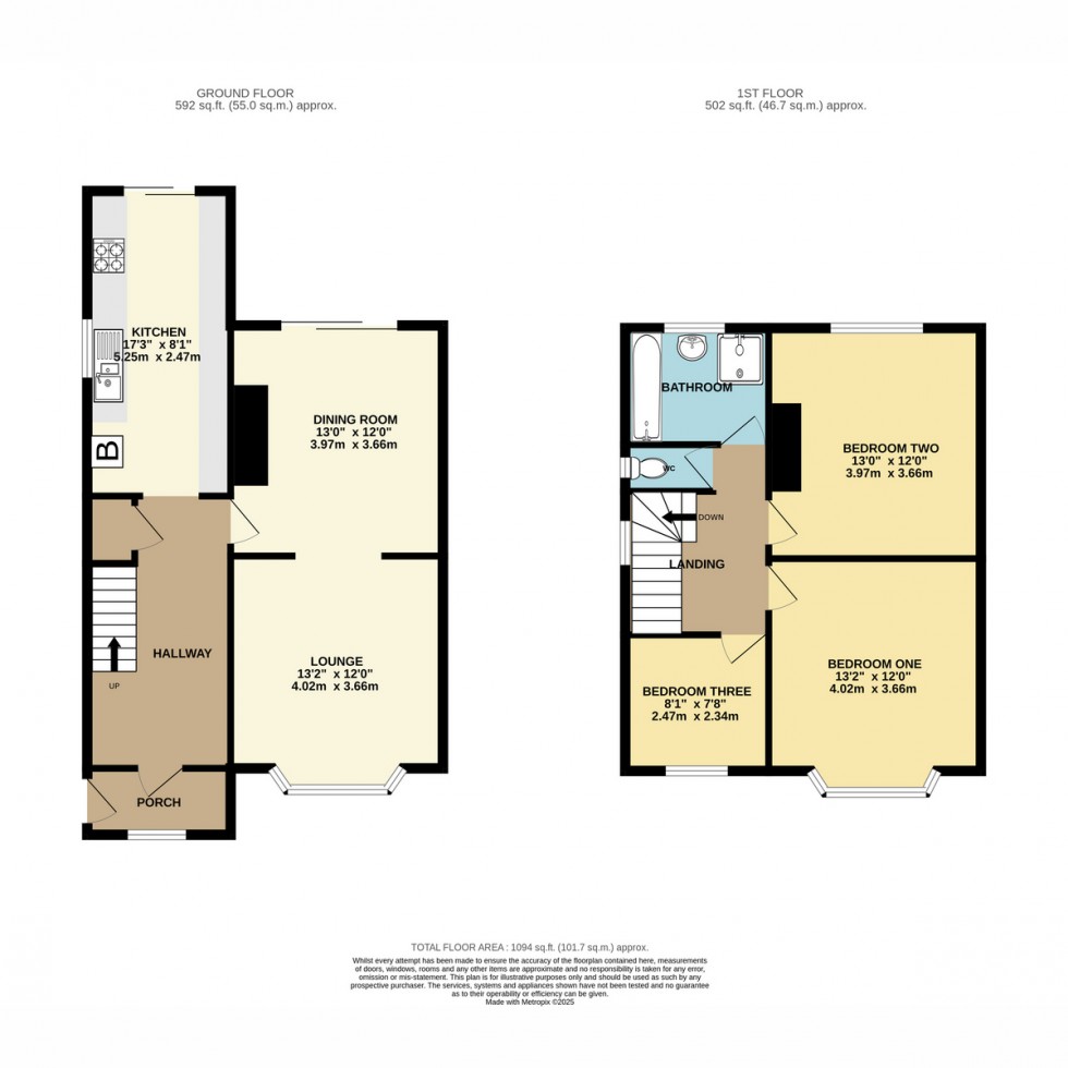 Floorplan for Columbia Road, Bournemouth, BH10 4