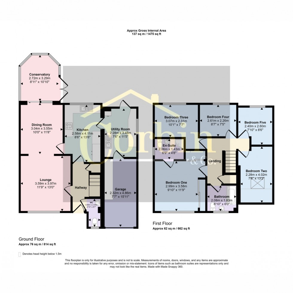 Floorplan for De Courtenai Close, Bournemouth, BH11 9