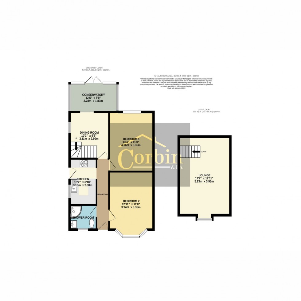 Floorplan for Wimborne Road, Bournemouth, BH11 9