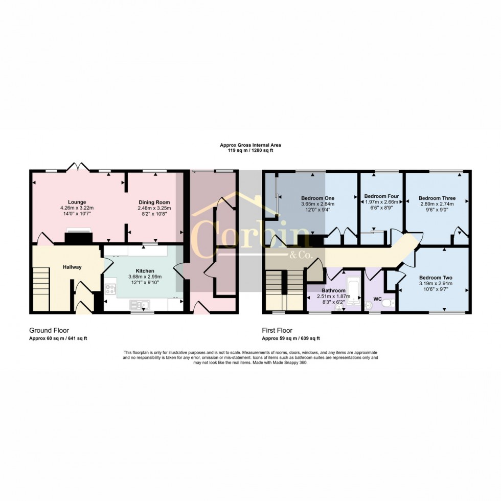 Floorplan for Leybourne Avenue, Bournemouth, BH10 6