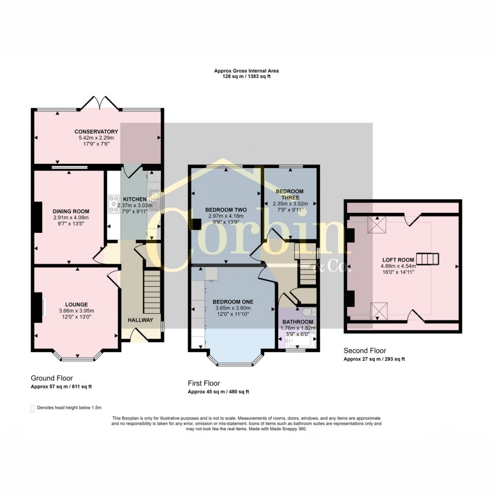 Floorplan for Highlands Crescent, Bournemouth, BH10 5