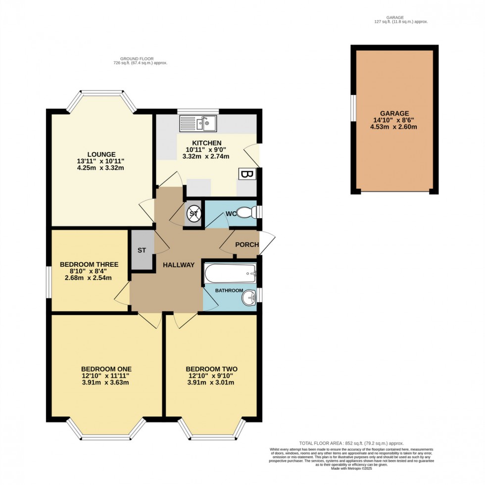 Floorplan for Minterne Road, Bournemouth, BH9 3
