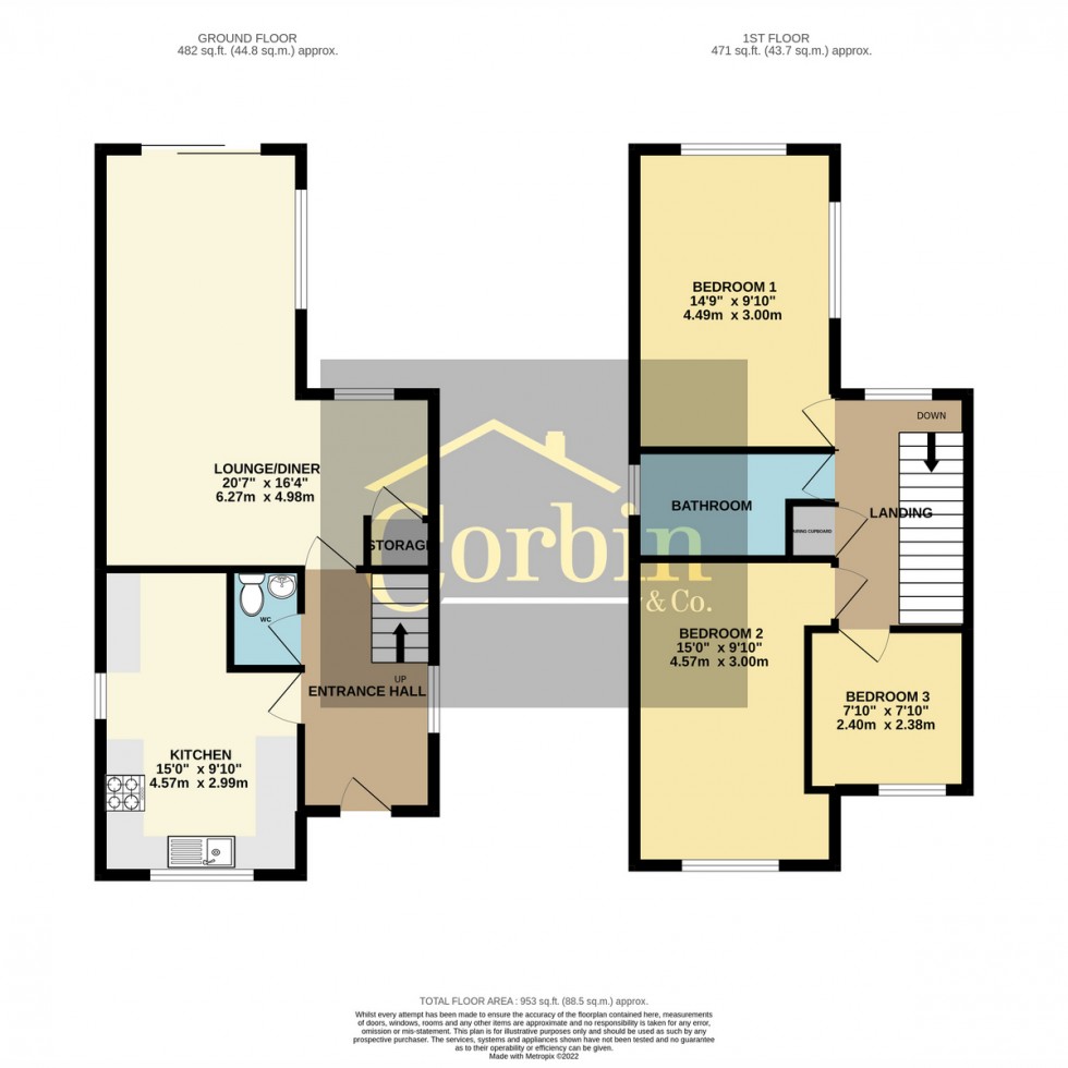 Floorplan for Wimborne Road, Bournemouth, BH11 9