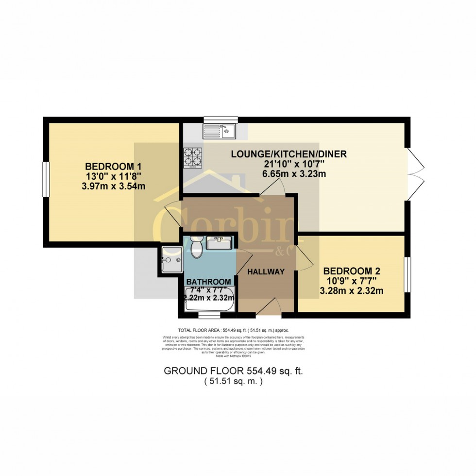 Floorplan for Kinson Road, Bournemouth, BH10 4