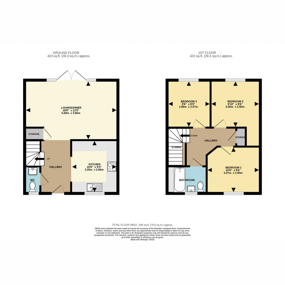 Floorplan for Polperro Place, Poole, BH12 3