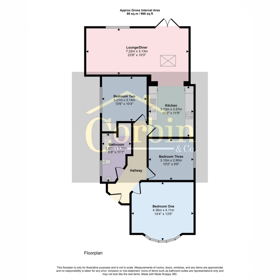 Floorplan for Alderley Road, Bournemouth, BH10 6