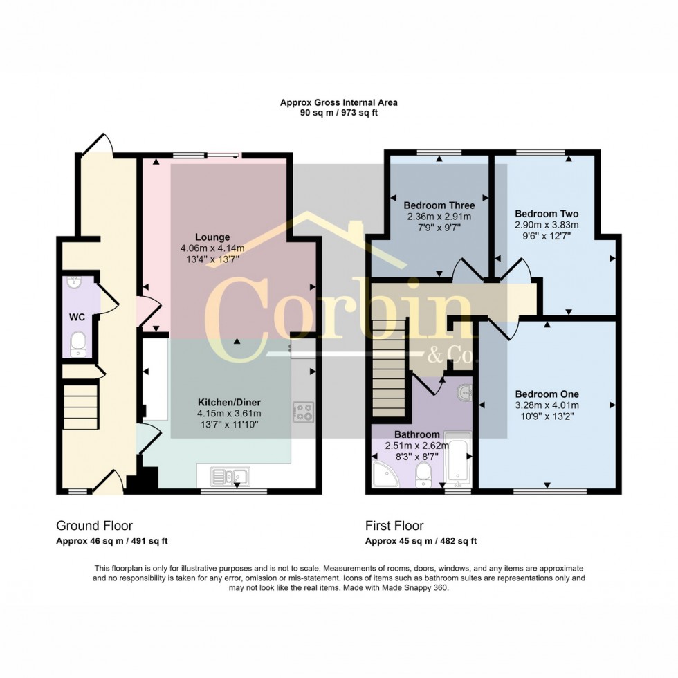 Floorplan for Paddington Grove, Bournemouth, BH11 8
