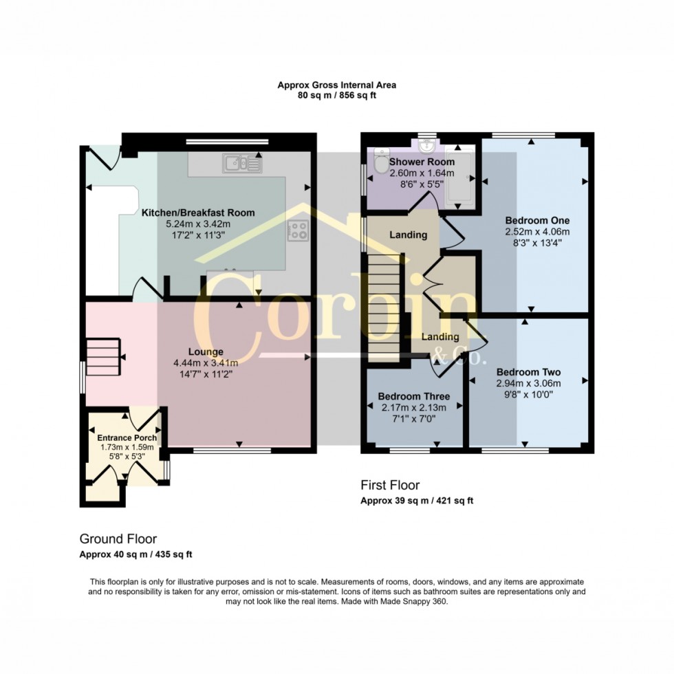 Floorplan for Littlemoor Avenue, Bournemouth, BH11 8