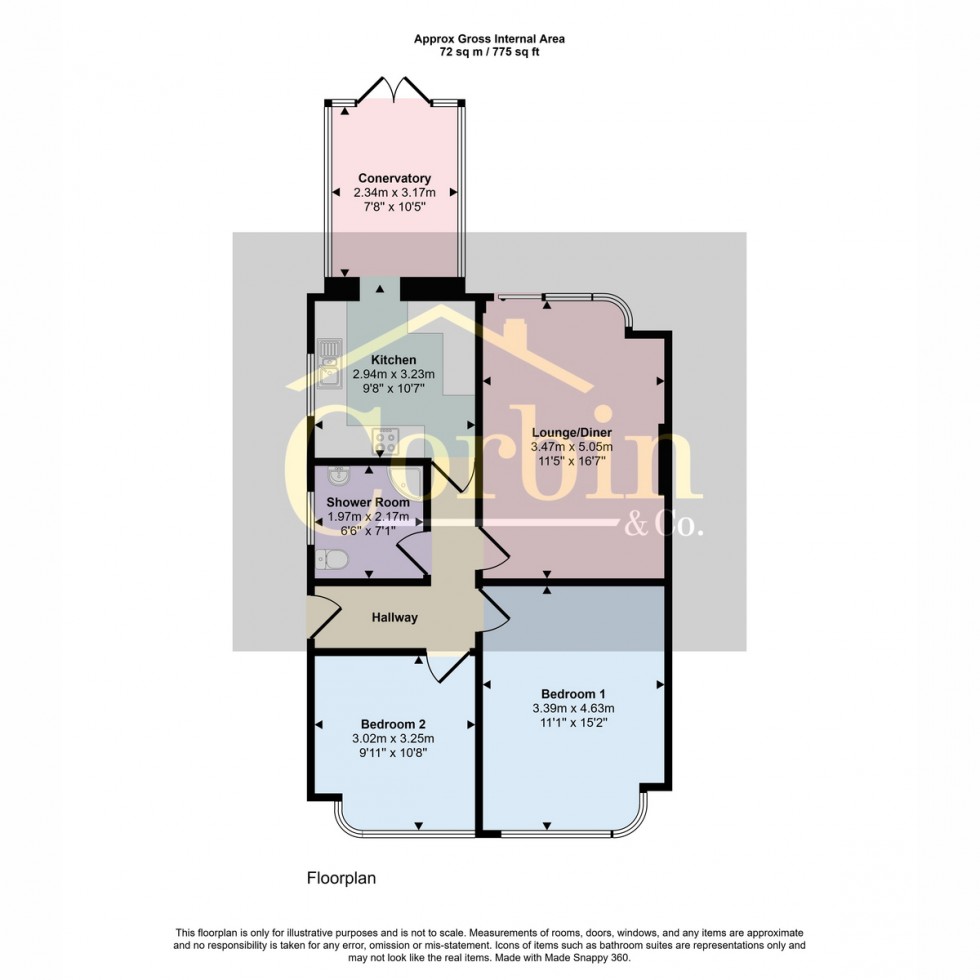 Floorplan for Durdells Avenue, Bournemouth, BH11 9