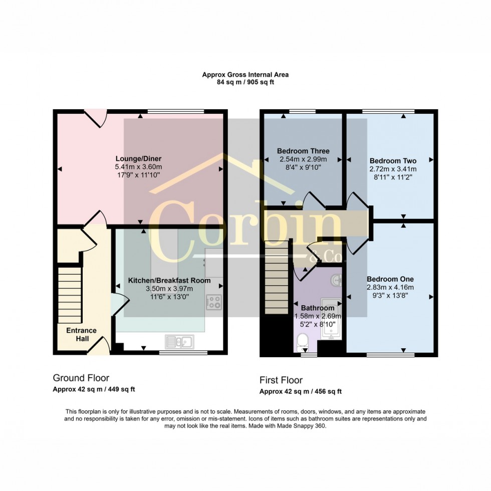 Floorplan for Columbia Road, Bournemouth, BH10 4