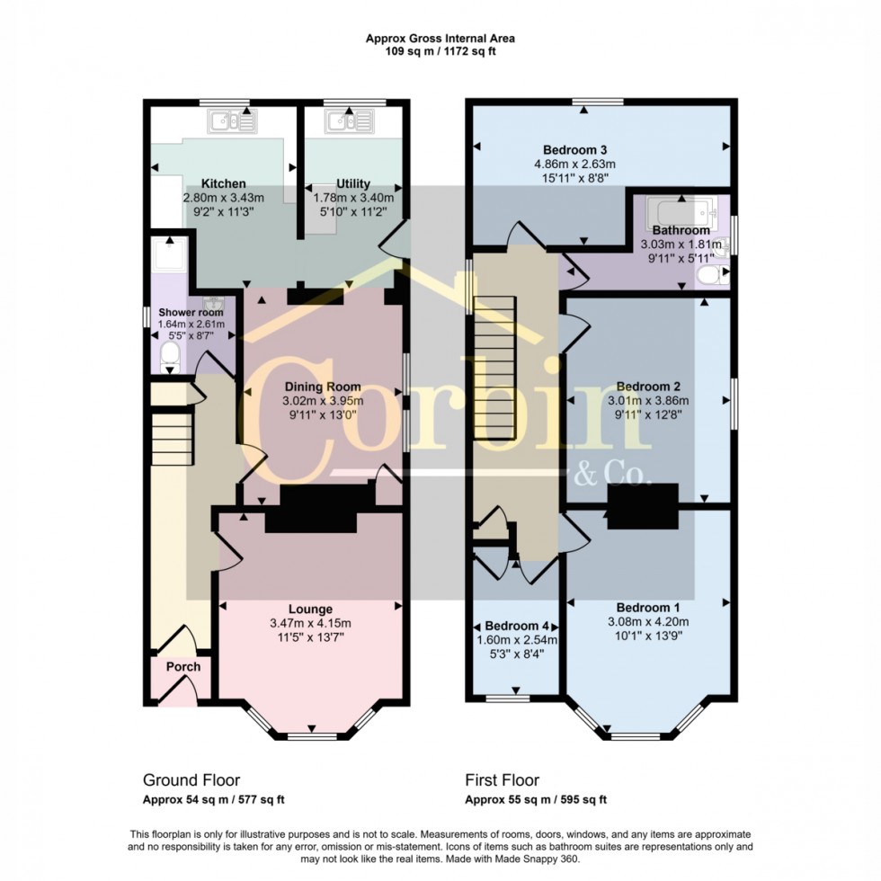 Floorplan for Edgehill Road, Bournemouth, BH9 2