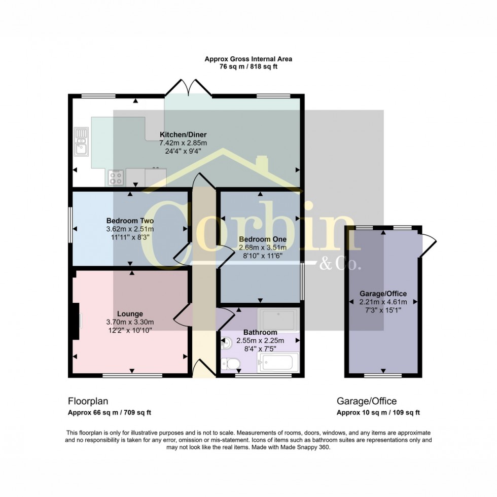 Floorplan for Columbia Road, Bournemouth, BH10 4