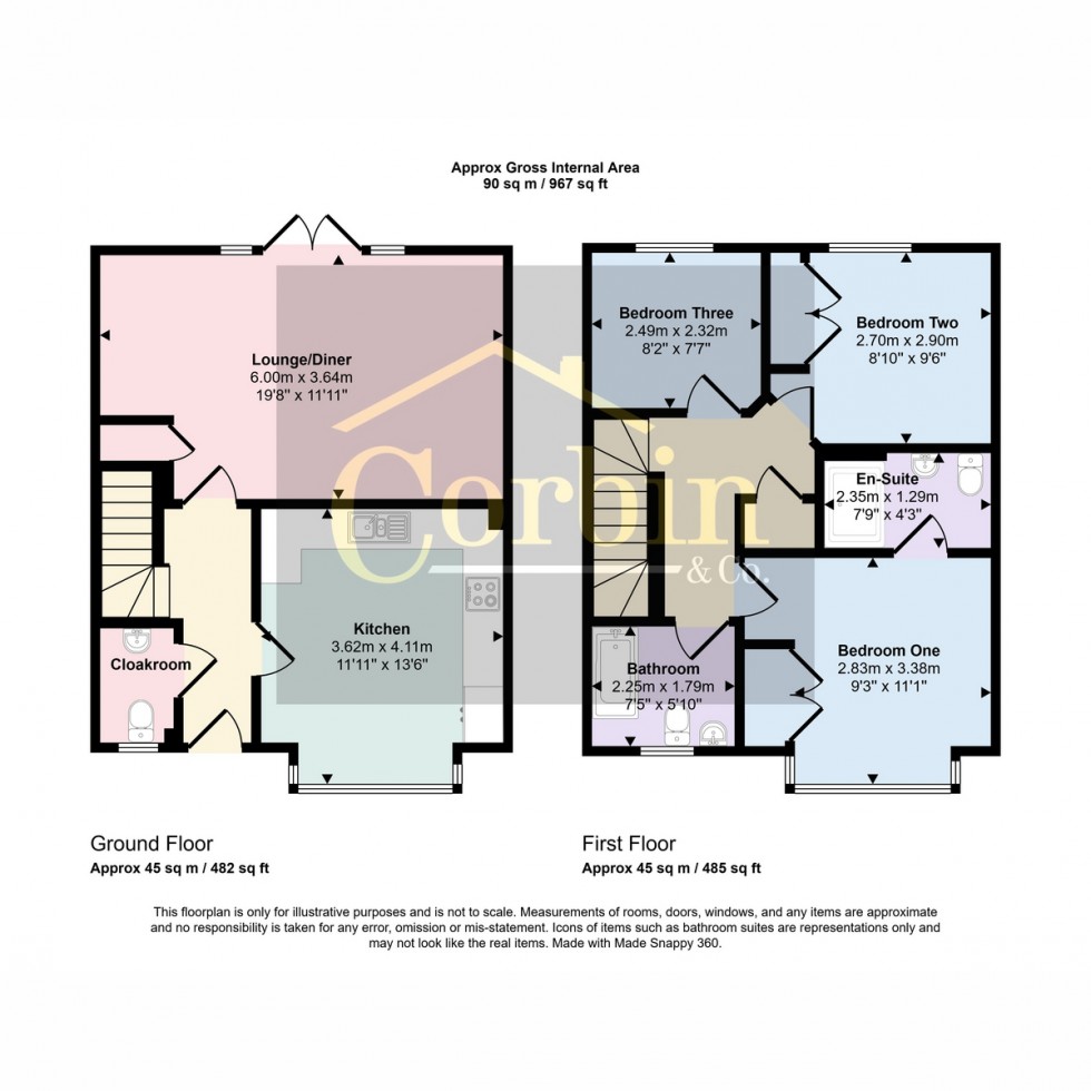 Floorplan for Markham Avenue, Bournemouth, BH10 7