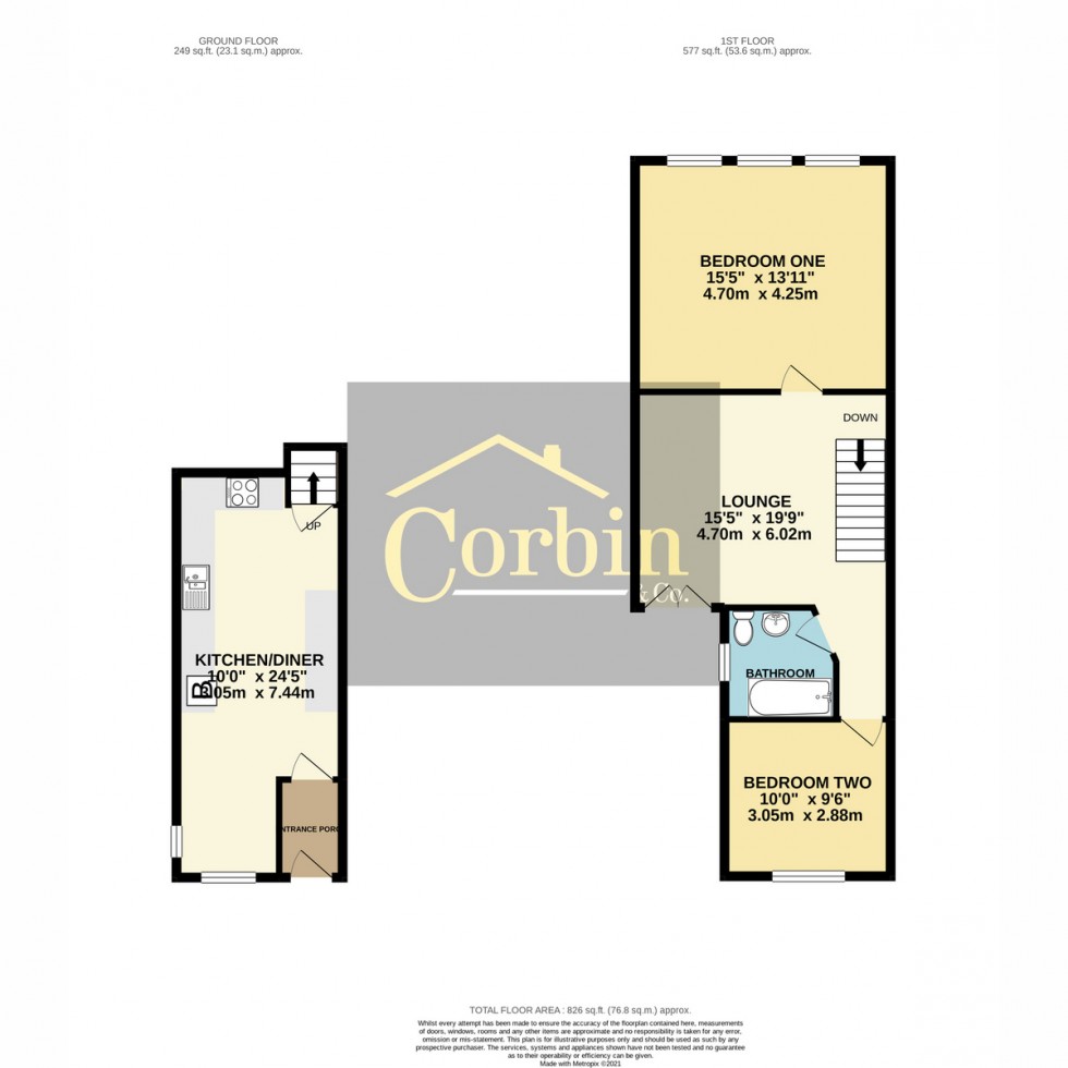 Floorplan for Wimborne Road, Bournemouth, BH10 7