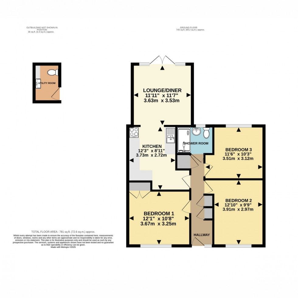 Floorplan for Bascott Road, Bournemouth, BH11 8